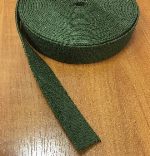 1 GREEN COTTON WEBBING